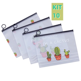 10 Peças Necessaire Bolsinha Estampada E Impermeável, Maquiagem Bolsa em Oferta na Shopee