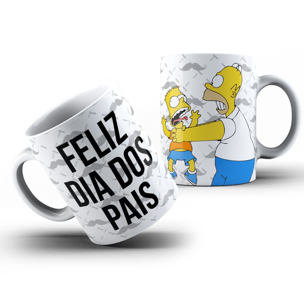 Caneca Personalizada Feliz Dia Dos Pais Simpsons Engracada Presente Pai Shopee Brasil