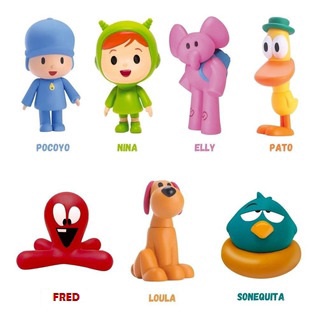 Kit 5 Bonecos Turma do Pocoyo de Vinil Todos Personagens - Pocoyo, Pato ...