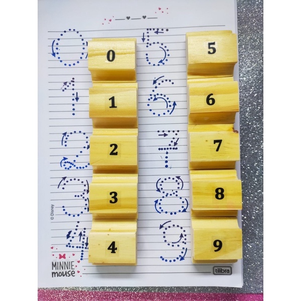 CARIMBOS PEDAGÓGICOS - Números orientados em Oferta na Shopee