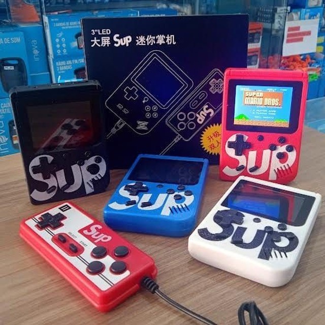 Video Game Portátil SUP Com Controle 2 Jogadores 400 Jogos Mario Pac man  Donken Mini Box Plus - Escorrega o Preço