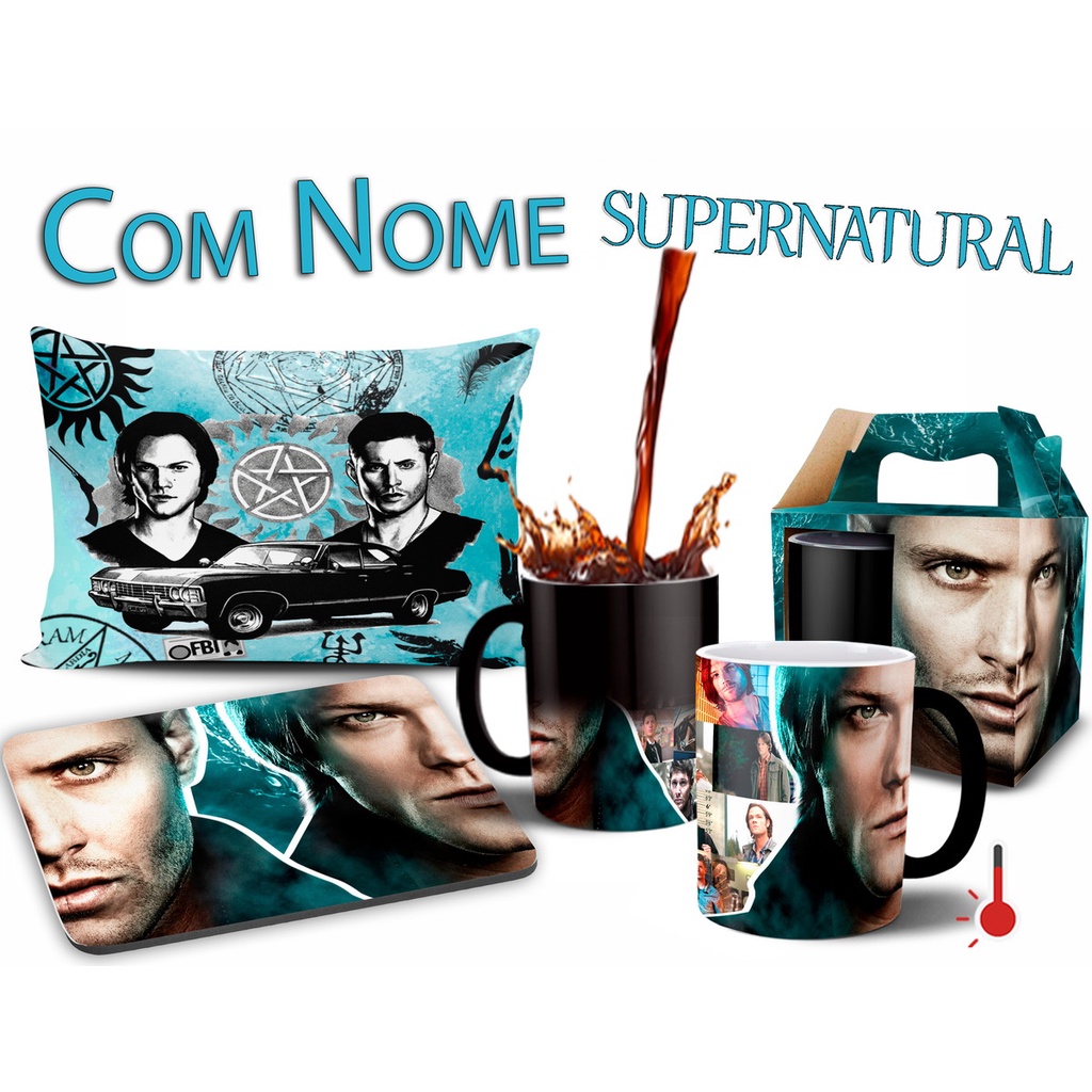 Caneca Mágica + Kit Série Supernatural Dean e Sam