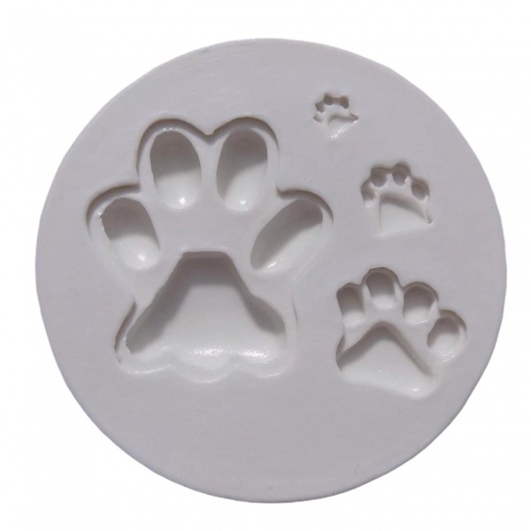 Molde De Silicone Patinhas Molde Para Confeitaria Molde Para Biscuit 345