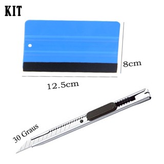 Kit Ferramentas Estilete Metal 30 Graus Com Espátula Com Feltro em Oferta na Shopee