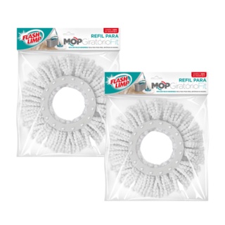 Kit Refil Para Mop Giratório Fit Com Dois Flash Limp em Oferta na Shopee
