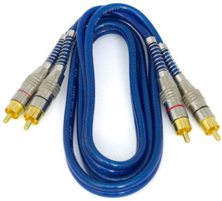 Cabo Rca 1 Metro Dupla Blindagem Cobre 1m Blindado Azul 5mm em Oferta na Shopee