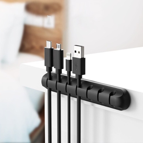 Organizador De Fios para Mesa 7 Cabos Carregador Celular Pc Escritório Home Office