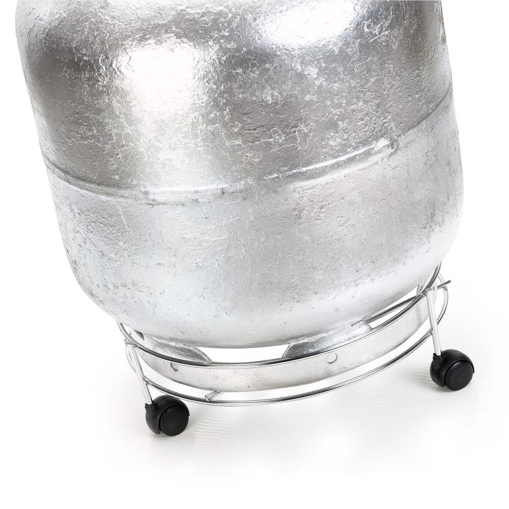 Suporte Botijão De Gás Galão De Água Com Rodinha Cromado Aço Arthi em Oferta na Shopee