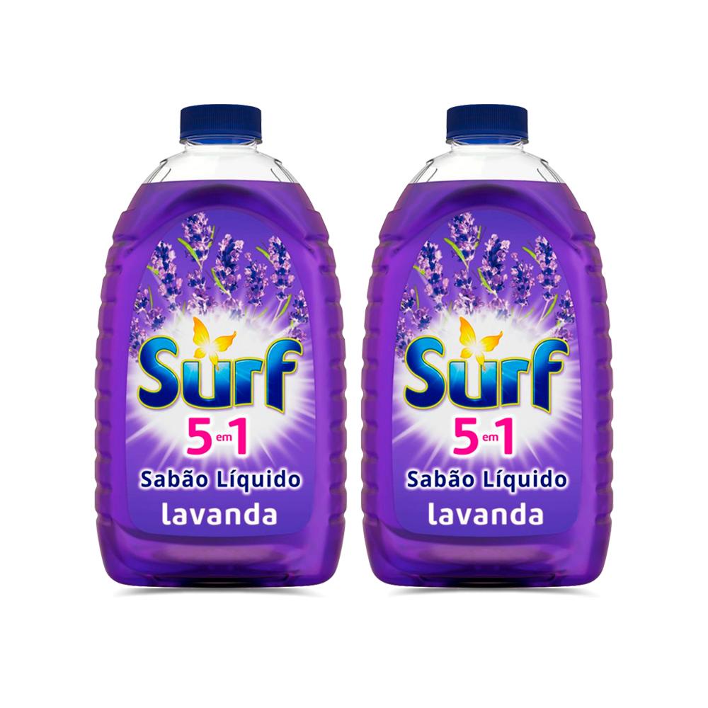 Kit 2 Lava-Roupas Líquido Surf  5 em 1 Lavanda 3L em Oferta na Shopee