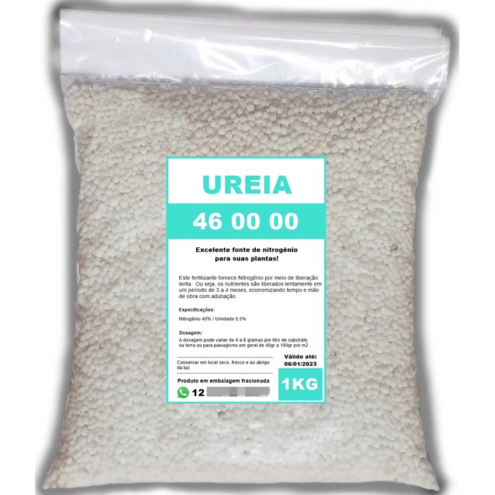Adubo Fertilizante Npk 46-00-00 Uréia - Ureia Granulada - 1kg
