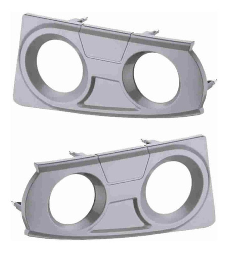 Par Moldura Farol Auxiliar Iveco Stralis Ap 2006 Cinza - Spare Parts and Accessories for Vehicles