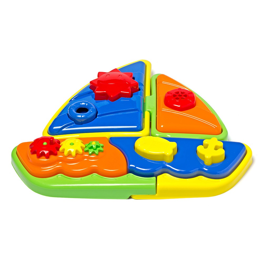 Brinquedo Montar Bebe Primeira Infancia Play Time Quebra-cabeca Veleiro - Cotiplas - Mom & Baby