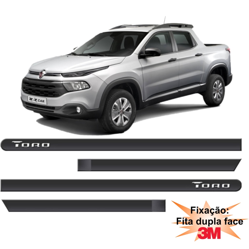 Jg Friso Lateral Fiat Toro 2016  4p Com  Adesivo Resinado