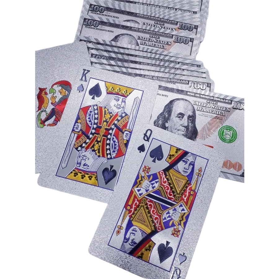 Baralho Silver Folheado Jogos Truco Cartas Poker Prata Menor Preço — R$ 33,75 em Shopee