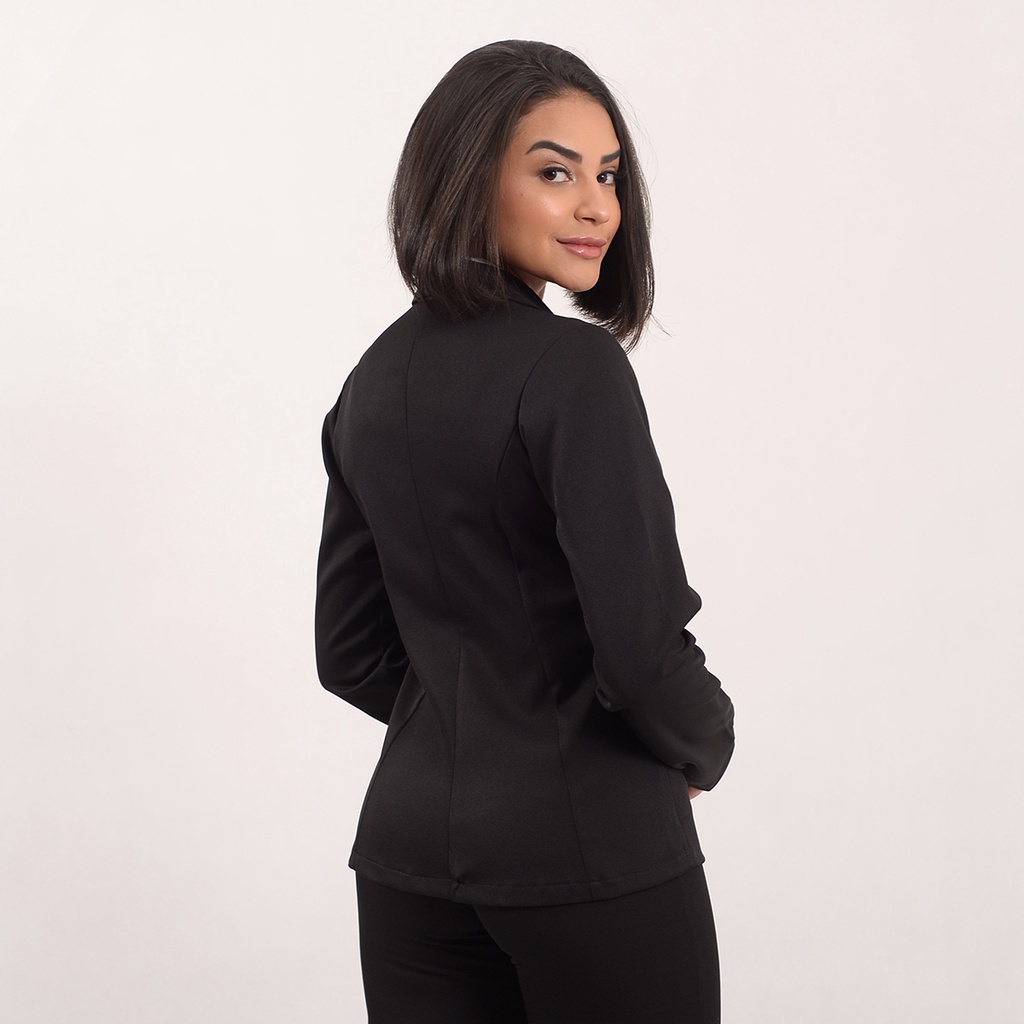 Terninho Blazer Feminino (conjunto blazer + calça Two Way Preto)