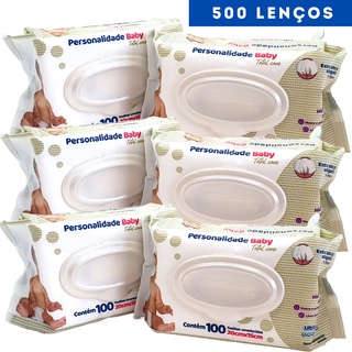 Kit C/5 Lenços Umedecidos Personalidade Bebe 500 Toalhinhas