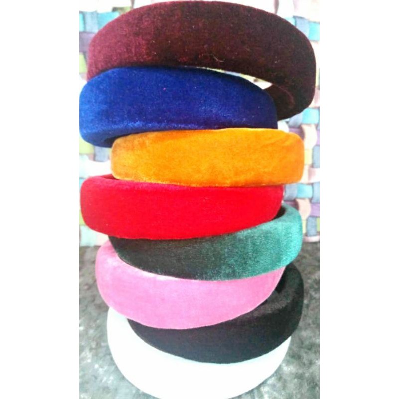 tiara, veludo com espuma, 3cm em Oferta na Shopee