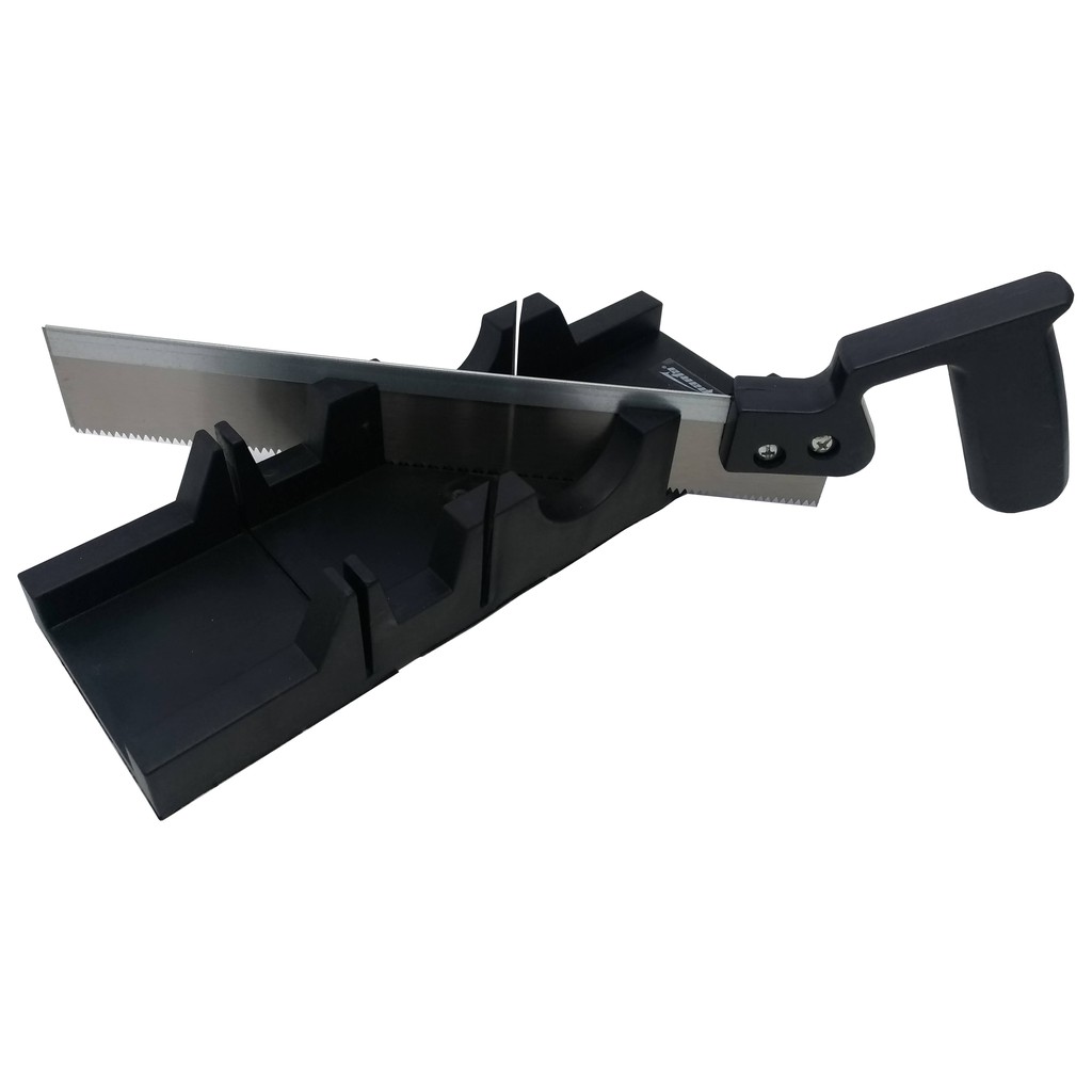 Kit Caixa Meia Esquadria + Serrote Costa 12p Corte 45 e 90 grau