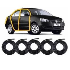 Kit com 4 Borrachas de Porta + 1 Porta Malas Polo Sedan