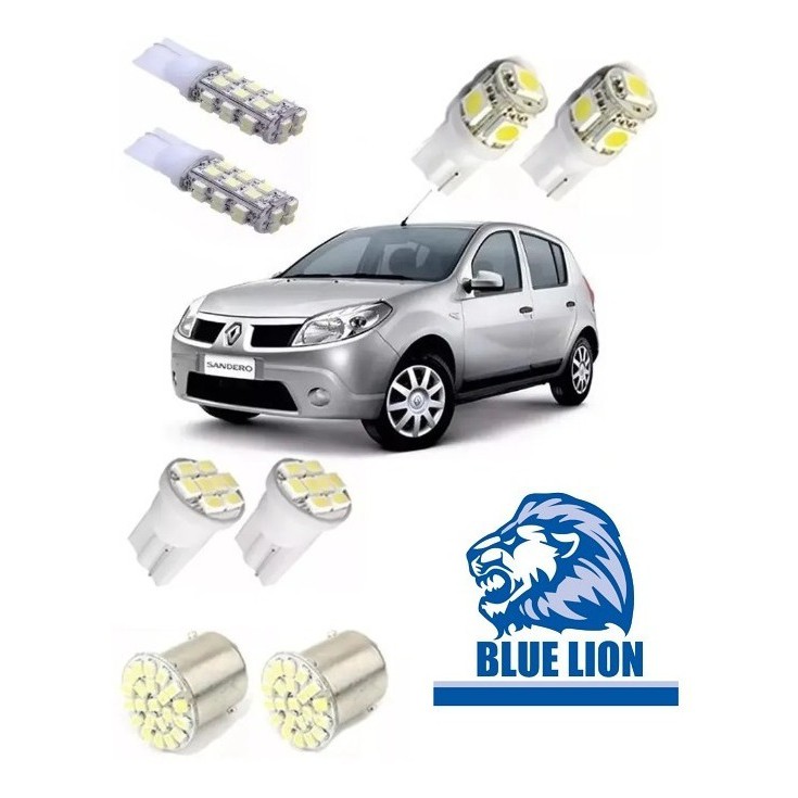Kit Lampadas Led Sandero Logan Teto Placa Ré Farolete em Oferta na Shopee