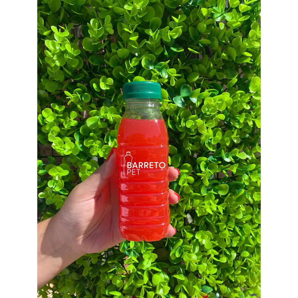 Garrafa Pet 300 ml transparente suco refeição fitness - 30 unidades