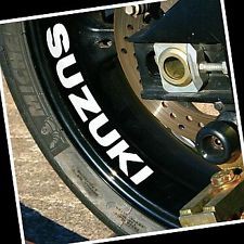8 Adesivos Roda Suzuki + 8 Adesivos letra S - Srad Gs Gsx Bandit Moto Cartela Kit