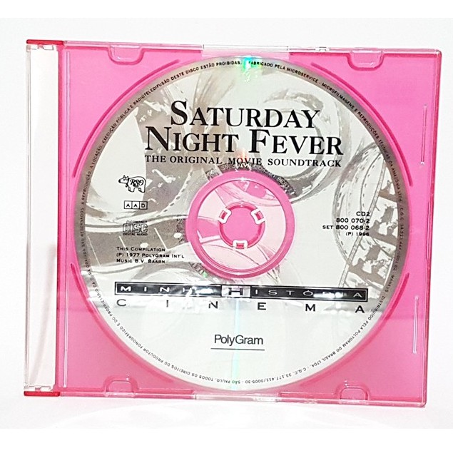 SATURDAY NIGHT FEVER OS EMBALOS DE SÁBADO A NOITE JONH TRAVOLTA CD ORIGINAL FILME TRILHA SONORA MUSICA ROCK