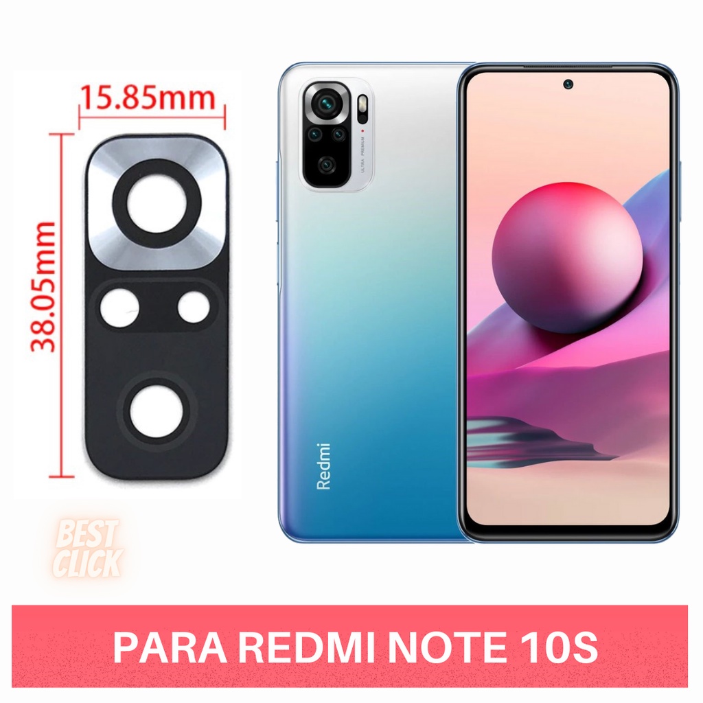 Lente De Vidro Para Câmera Traseira Redmi Note 10S Original