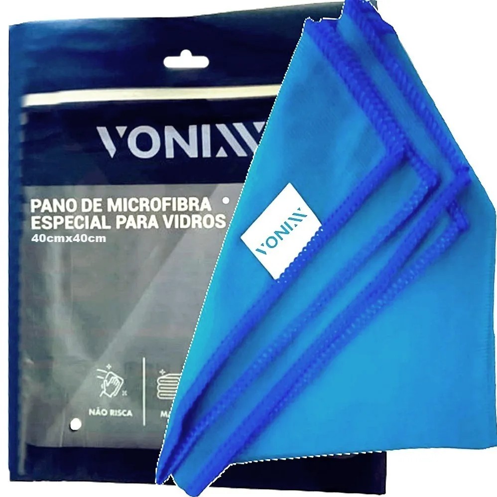 Pano Microfibra Vonixx Flanela Secagem Para Vidros 40x40 em Oferta na Shopee