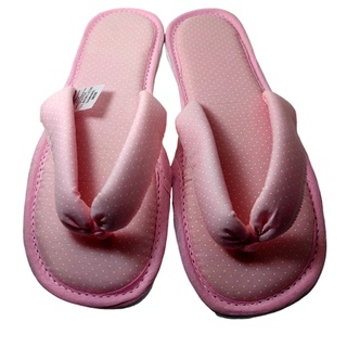 Chinelo De Quarto Dedo Poá Rosa - Pantufas de Dedo Poá Rosa - Chinelo em Tecido de Dedo Rosa (Temos Atacado)
