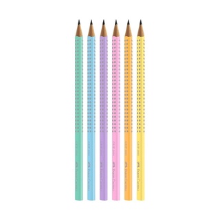 EcoLápis Grafite Faber-Castell Eco Grip B Nº2 Cores Pastel