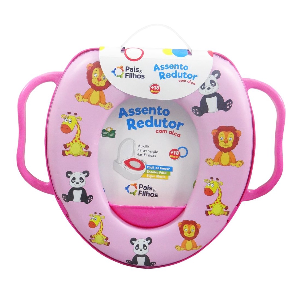 Redutor Assento Sanitario Infantil Com Alça -  Pais e Filhos