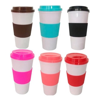 2 Copo Viagem Café Plástico C/ Tampa Bico E Suporte 600ml em Oferta na Shopee