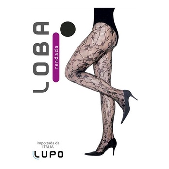Meia Calça Arrastão Rendada Tatoo Sexy Loba Floral  P Ao Eg
