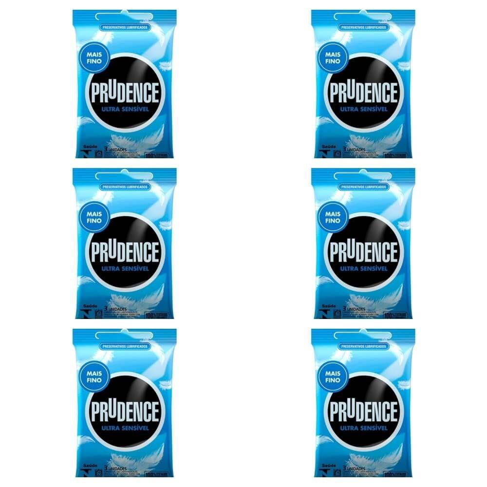 Kit C6 Preservativo Camisinha Prudence Ultra Sensível Shopee Brasil 