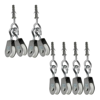 Kit Completo Roldanas Em Metal Para Varal Teto Apto Casa Apartamento em Oferta na Shopee