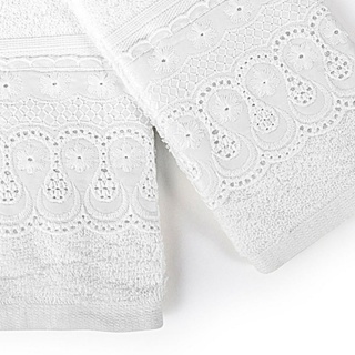 Kit Toalha Lavabo Renascenca Fio Egípcio Buettner 2 Pçs Bran em Oferta na Shopee