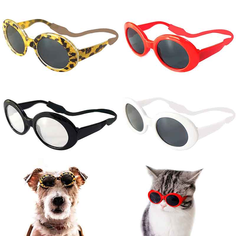 Retro Oval Pequenos Cães Gatos Óculos Legal Pet De Sol Engraçado Bonito Cosplay Dolls Costume Foto Adereços Fotografia Acessórios em Oferta na Shopee