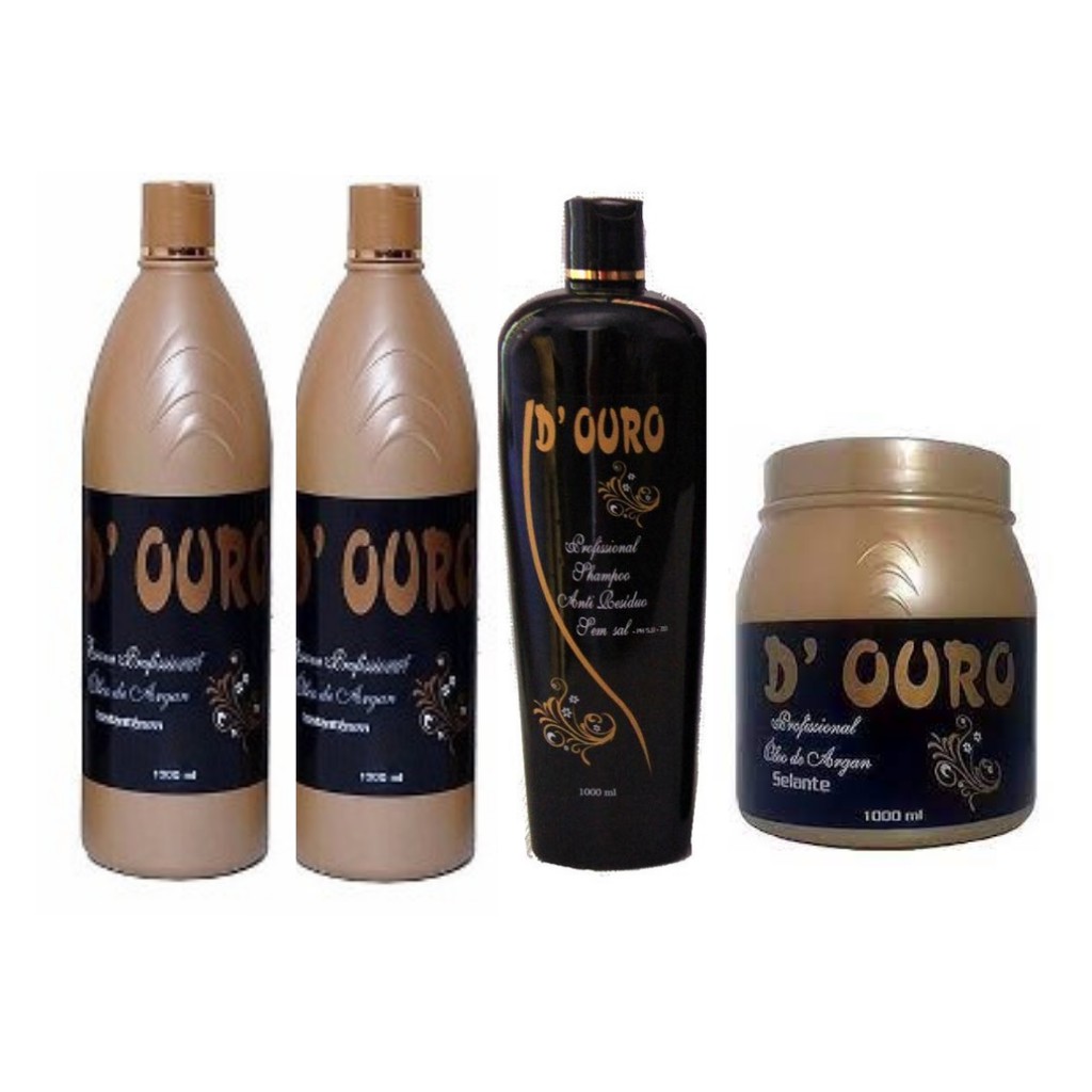 2- escovas progressivas oleo argan douro + 1 selante argan d ouro extraordinariod + 1 shampoo anti resíduos