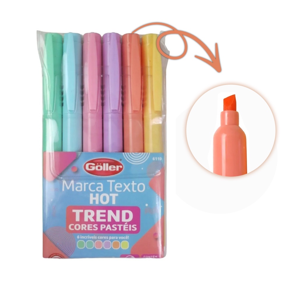 Caneta Marca Texto Trend Colors Hot 6120 Daiwa Goller Unidade