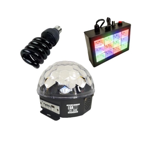 Kit festa Strobo balada iluminação Canhão RGB laser 220V