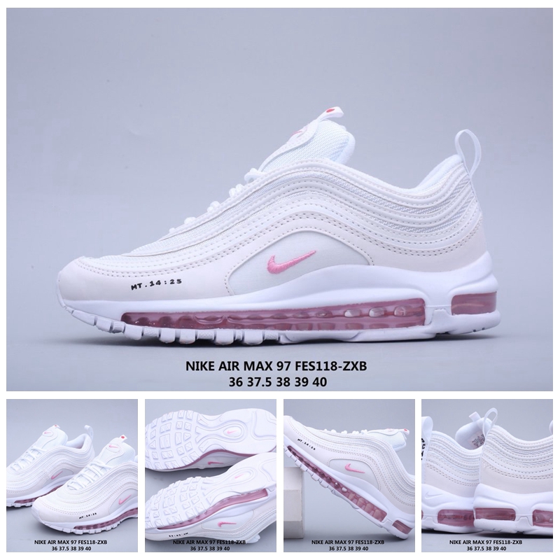 air max 97 rosa e branco