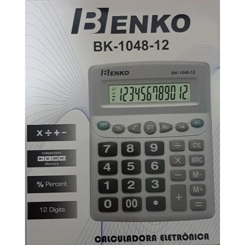 CALCULADORA BENKO BK-1048-12 | Shopee Brasil