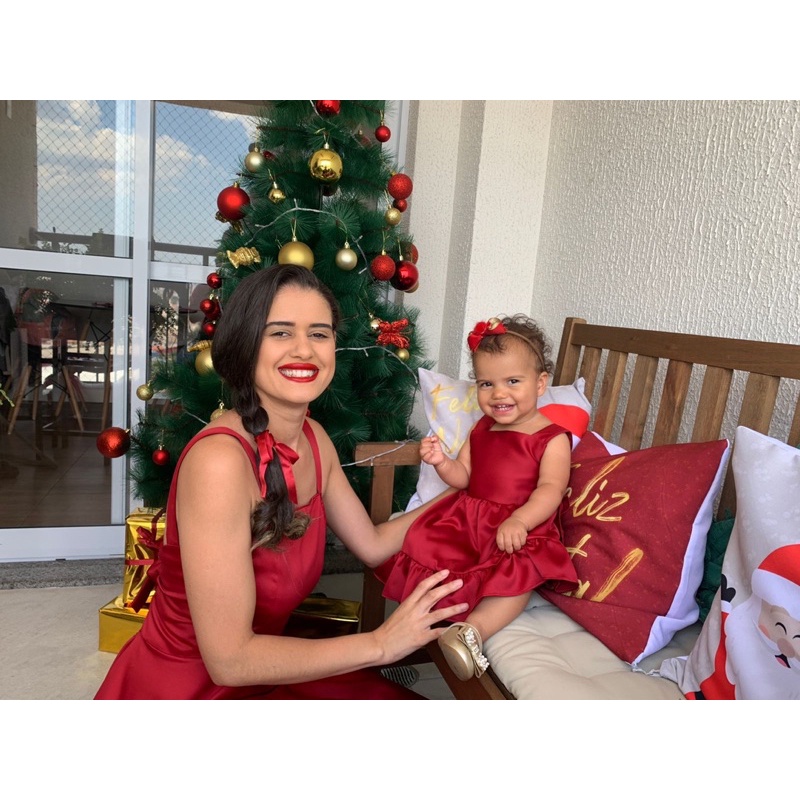 vestido de natal tal mãe tal filha vestido menina | Shopee Brasil