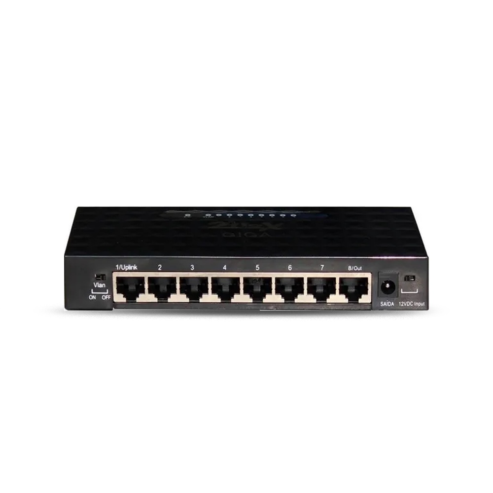 Switch PoE Reverso Gigabit 2Flex 8P portas RJ45 10/100/1000M - 2Flex