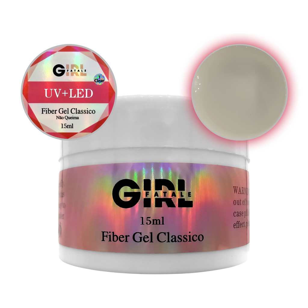 Fiber Gel Girl Fatale Led Uv 15ml Unhas Gel Acrigel 1 Clear Shopee Brasil