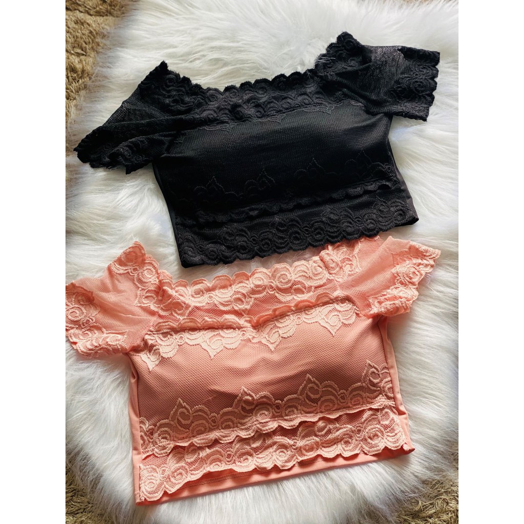 Top Cropped Ciganinha De Renda Panicat Juju Ref: 381