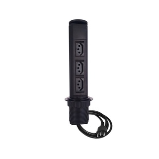 Torre de Tomada Multiplug 3 Elétricas 20A Preta