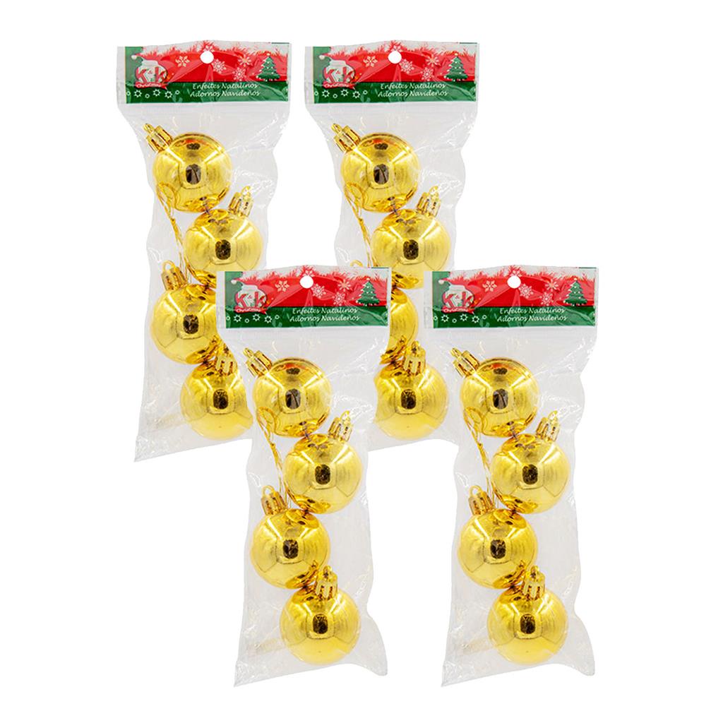 Kit 16 Bolinhas Dourado Decoracao Enfeite Arvore De Natal em Oferta na Shopee