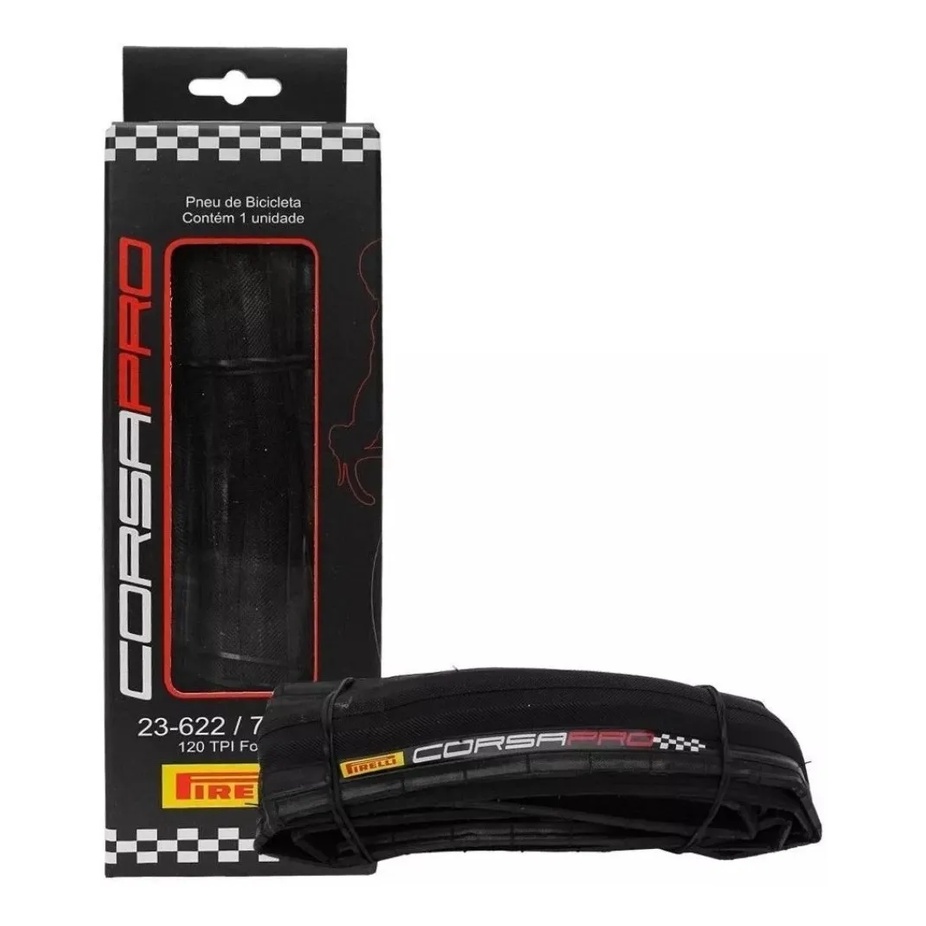 Pneu Bike Speed Pirelli Corsa Pro 700x23 Kevlar Sem Arame Bicicleta 120 Tpi